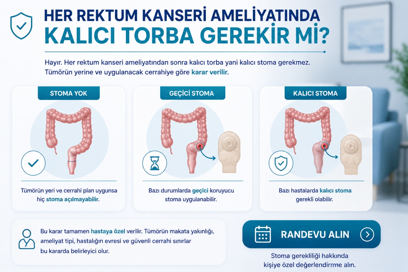Rektum kanseri ameliyatında kalıcı torba